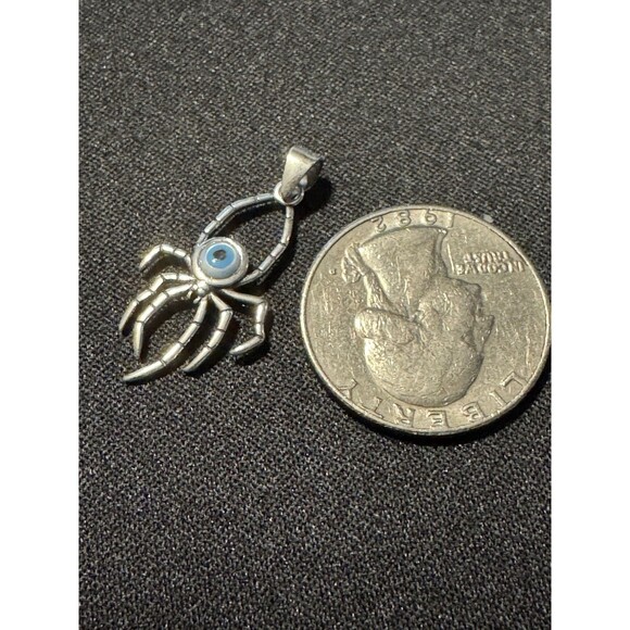 925 On Bail  Eye Spider Pendant - Picture 3 of 4